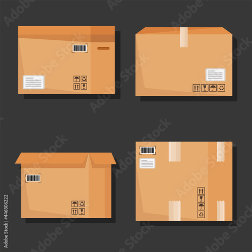 set of carton boxes