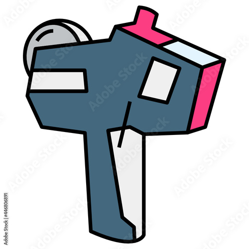 Price label Vector Icon Design, Retail Shop Equipment Symbol, Supermarket fixtures Sign, Grocery Store Supplies Stock illustration, handheld pricing gun Concept