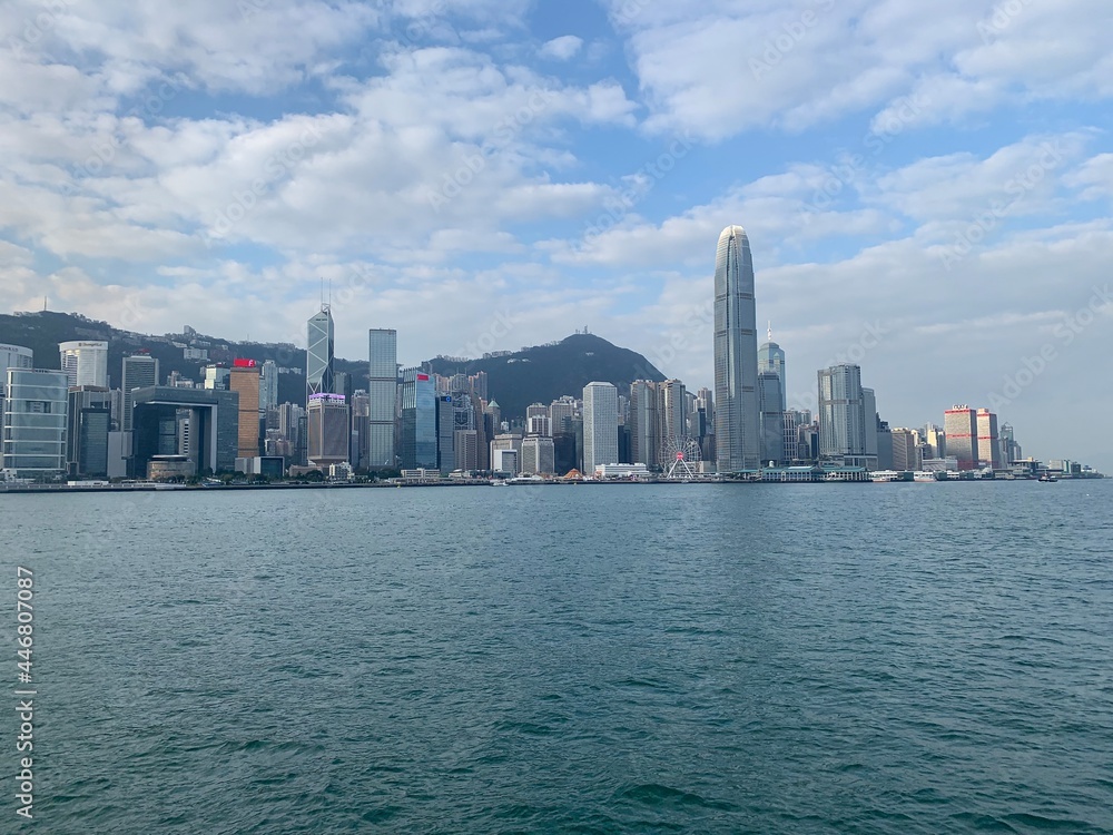 Hong Kong Island seen from Hong Kong harbour