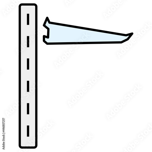 Wall metal holding support shelf bracket Concept Vector color Icon Design, Retail Shop Equipment Symbol, Supermarket fixtures Sign, Grocery Store Supplies Stock illustration