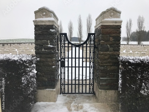 Bouzaincourt Extension Cemetery entrance gate