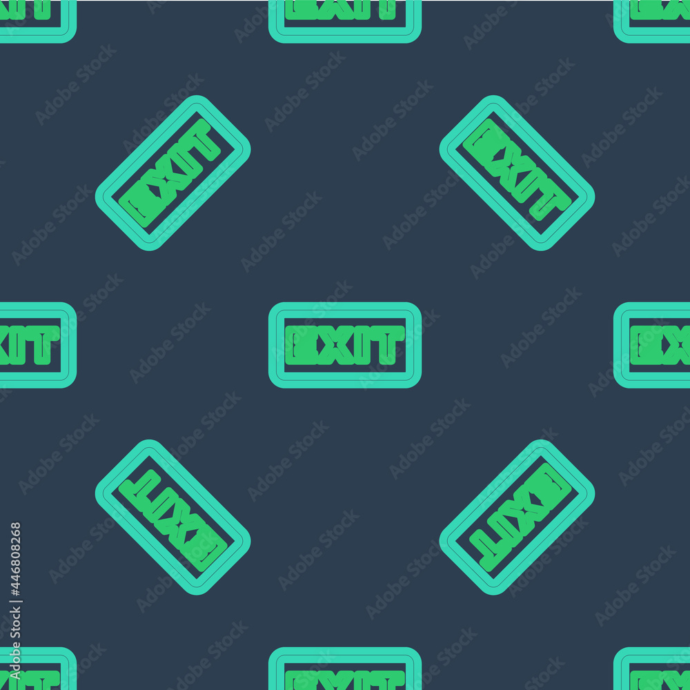 Line Fire exit icon isolated seamless pattern on blue background. Fire emergency icon. Vector Line Fire exit icon isolated seamless pattern on blue background. Fire emergency icon. Vector