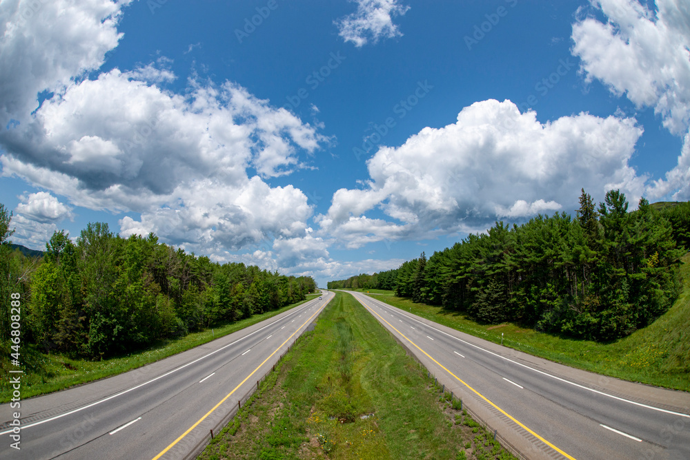  Highway 87 in upstate New York in summer heading north
