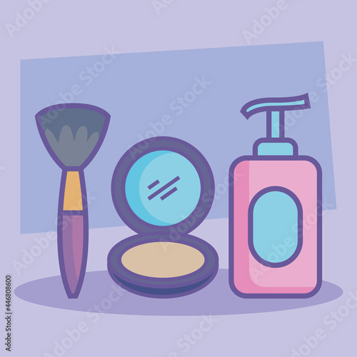 three beauty products icons