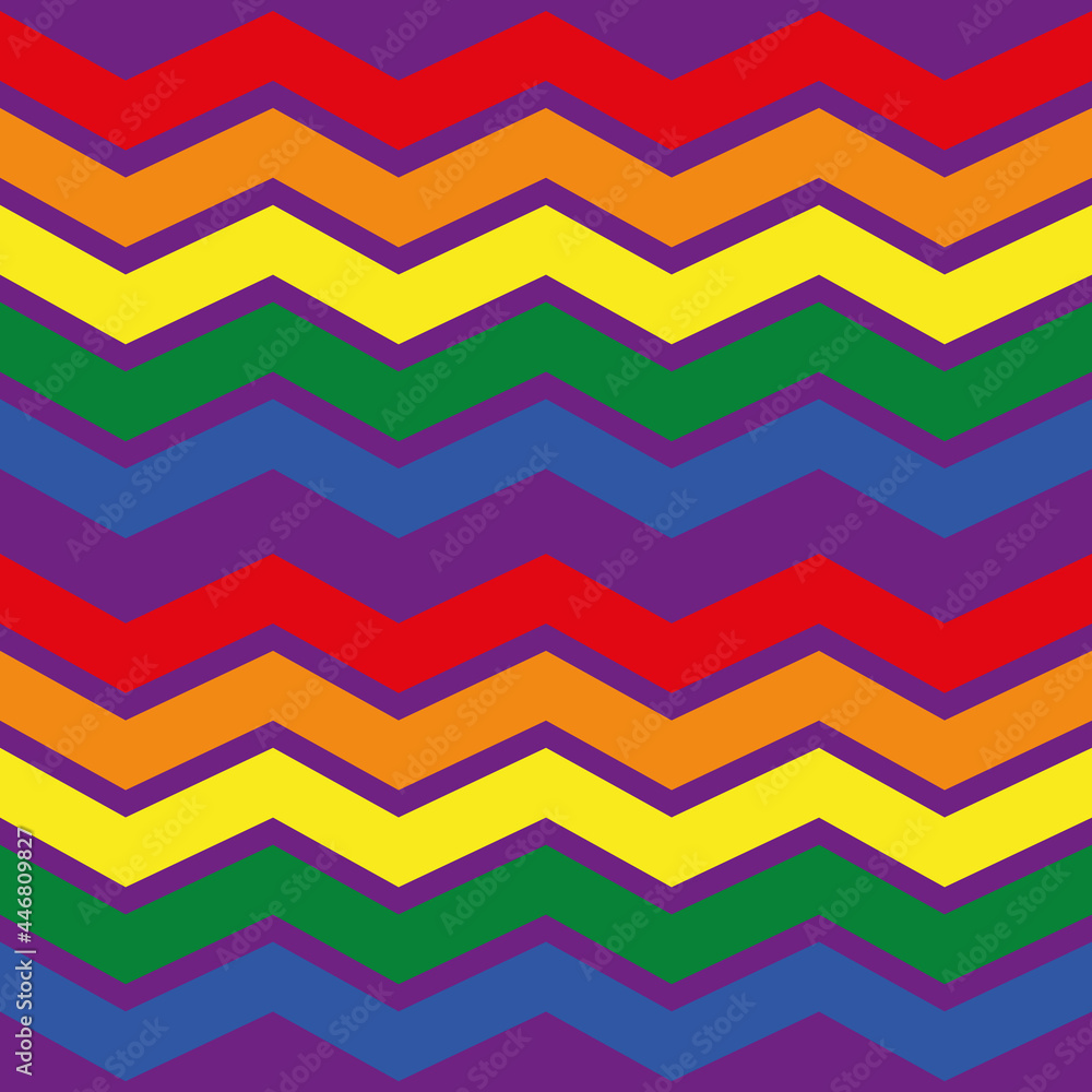 Fototapeta premium Different lgbtq pride chevron vector seamless pattern