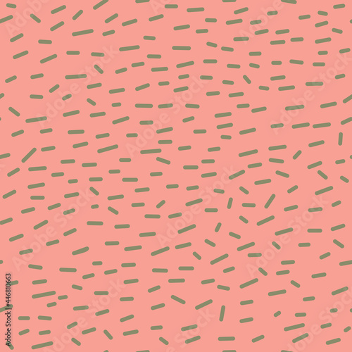 Seamless pattern black dashed doodle line in random style.