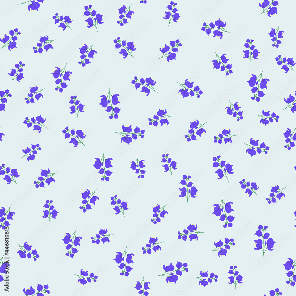Seamless pattern of a little blue flowers. Seamless pattern of a little blue flowers.