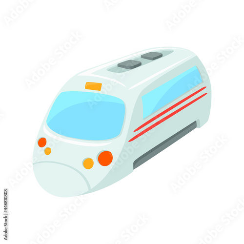 Train Sign Emoji Icon Illustration. Transport Railway Vector Symbol Emoticon Design Clip Art Sign Comic Style.