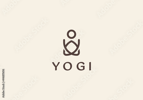 Free Download Yoga studio logo. Wellness health spa line icon. Meditation symbol. Zen harmony balance sign. Vector illustration.
 - GFXLoad