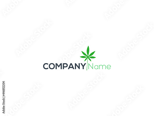 Tree leaf vector and green logo design Cannabis leaf echo