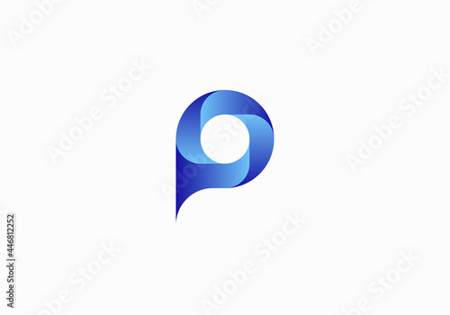 Initial Letter P 3D Logo, Initial Letter Logo For Your Company Name, Alphabet Logo Template Ready For Use, Modern Initial Logo 