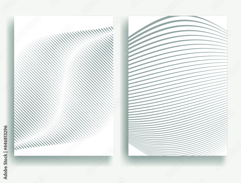 Fototapeta premium Abstract Geometric Stripe Pattern. Linear pattern in gray color. Vector.