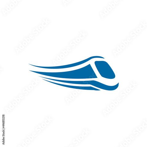 Railway train logo design template