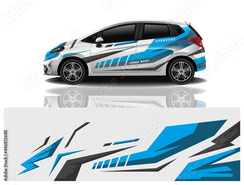 Car decal wrap design vector