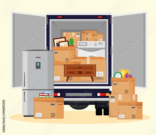 moving objects in truck
