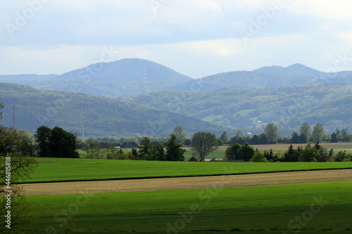 Bild auf Leinwand Sleza Landscape Park at the foot of the Sleza Mountain, in south-western Poland, Europe