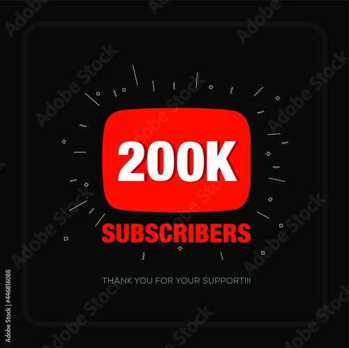 200k subscribers. 200k subscribers celebration post. photo