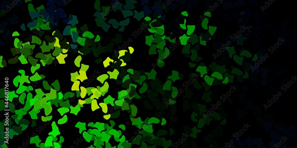 Dark blue, green vector texture with memphis shapes. Dark blue, green vector texture with memphis shapes.