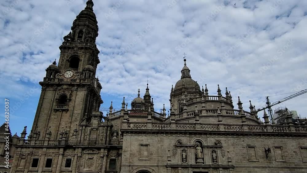 Torre del reloj y campanario catedral de Santiago de Compostela, España Torre del reloj y campanario catedral de Santiago de Compostela, España