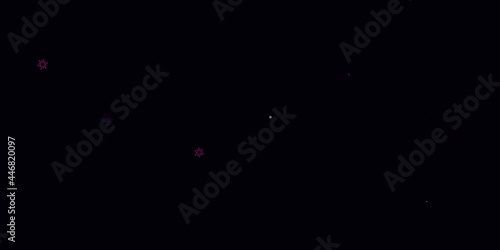 Light purple, pink vector pattern with coronavirus elements. © Guskova