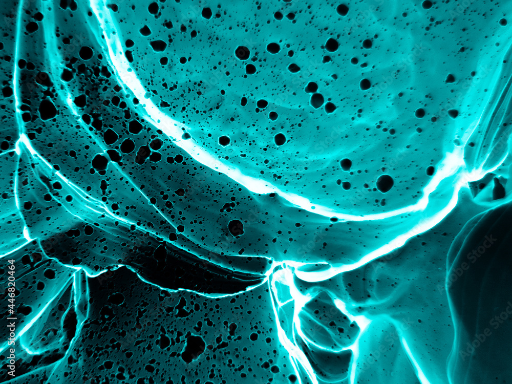 Fototapeta premium Microscopic Alcohol Ink. Micro Human Body Render.