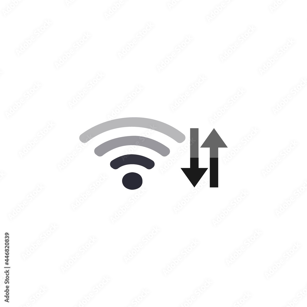 Wifi wireless internet signal or isp hotspot connection flat icon Wifi wireless internet signal or isp hotspot connection flat icon