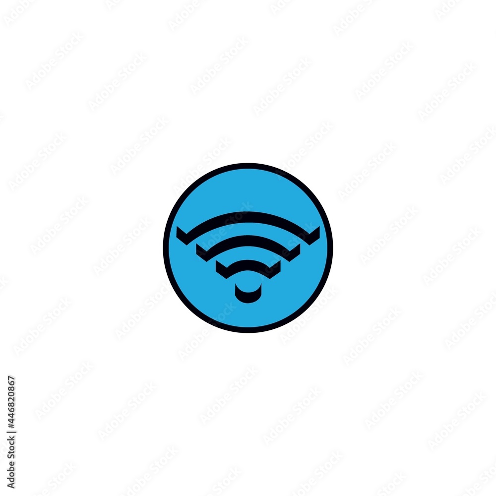 Wifi wireless internet signal or isp hotspot connection flat icon Wifi wireless internet signal or isp hotspot connection flat icon