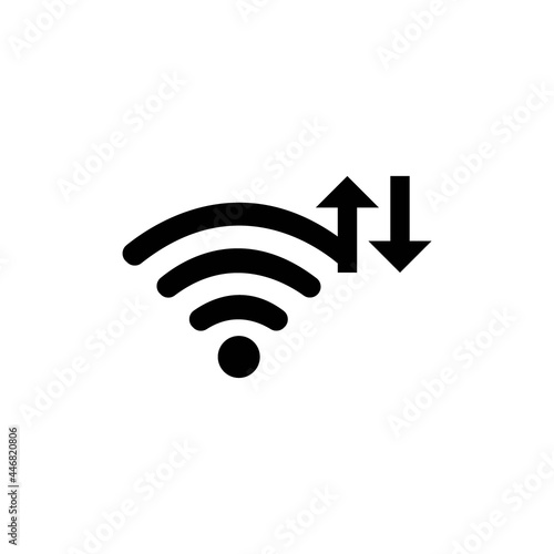 Wifi wireless internet signal or isp hotspot connection flat icon
