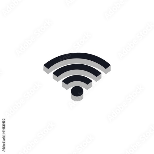 Wifi wireless internet signal or isp hotspot connection flat icon