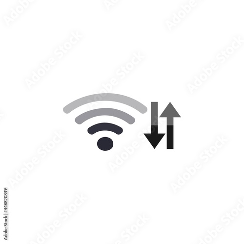 Wifi wireless internet signal or isp hotspot connection flat icon