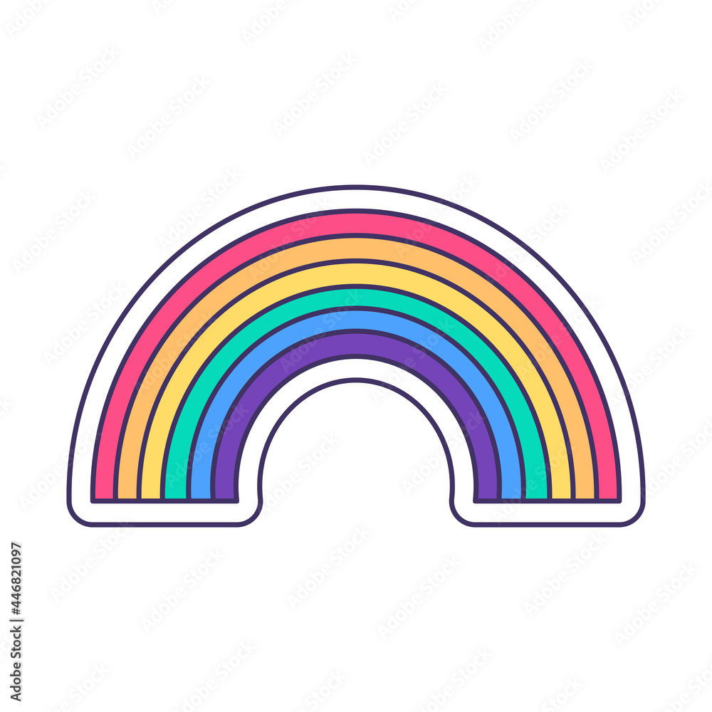 Fototapeta premium Isolated sketch of a lbgt rainbow Vector