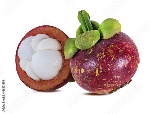 Mangosteen isolated on white background