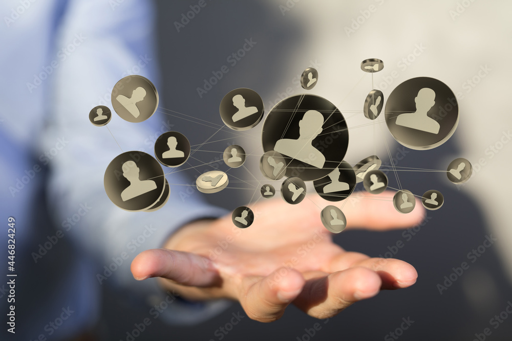 group - conference Digital Network and data concept group - conference Digital Network and data concept