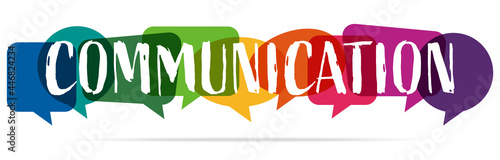 colored speech bubbles in a row