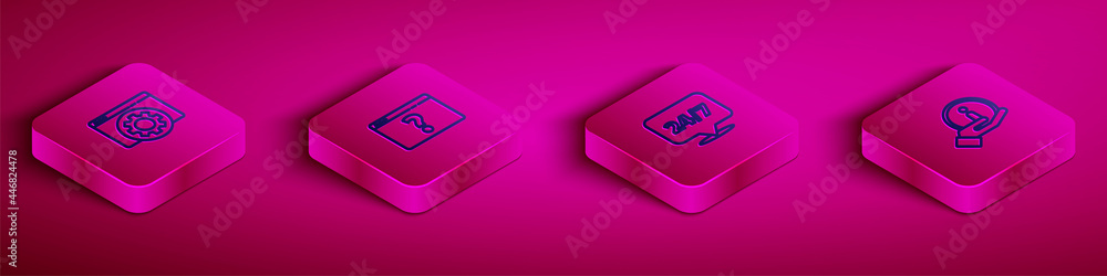 Set Isometric line Browser setting, with question mark, Clock 24 hours and Information icon. Vector Set Isometric line Browser setting, with question mark, Clock 24 hours and Information icon. Vector