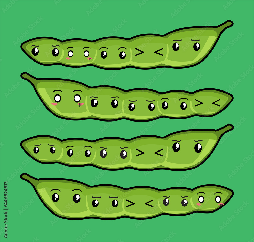 Green Bean Vegetable Mixed Colors Mask Green Bean Vegetable Mixed Colors Mask