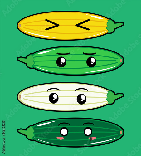 Zucchini Vegetable Mixed Colors Mask photo