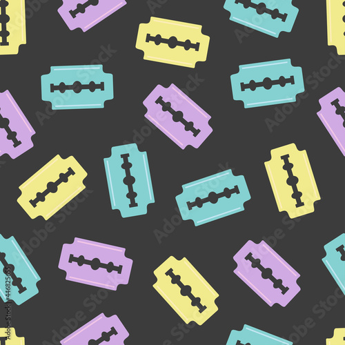 seamless pattern with razor blades, vector illustration