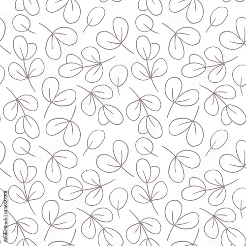 Eucalyptus seamless pattern. Good for banner, poster, flyer, greeting card, web design, print design. Vector illustration.