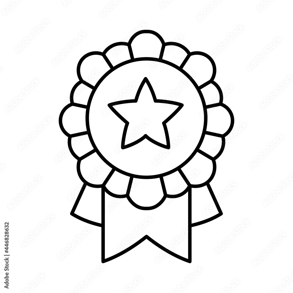 Fototapeta premium Isolated medal icon First place Vector illustration