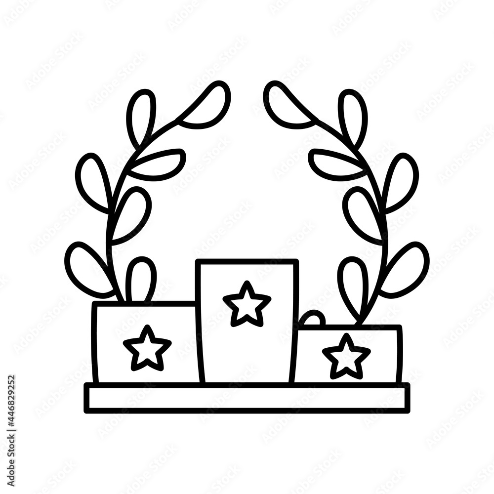 Isolated podium of first three places Vector illustration Isolated podium of first three places Vector illustration