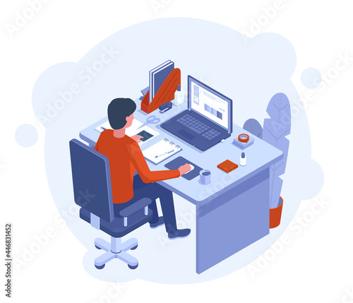 Bild auf Leinwand Freelance home office