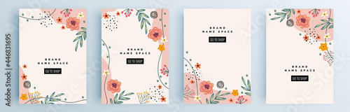 Modern abstract covers set, minimal covers design. Colorful geometric background, vector illustration.