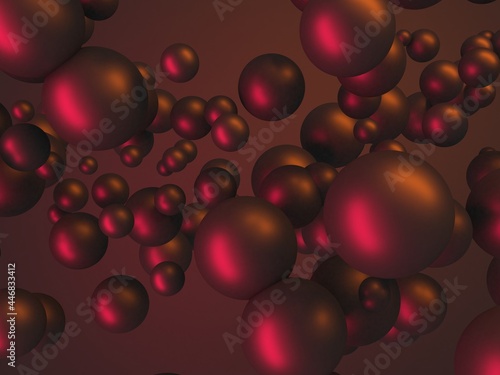 Colorful shiny spheres design background