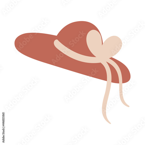 Isolated vector illustration of a hat for decoration
