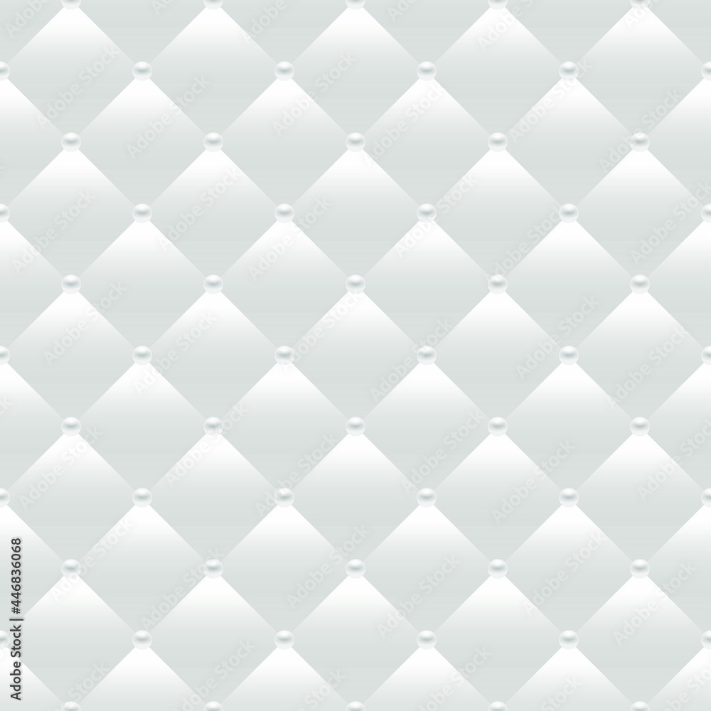 White luxury background with beads and rhombuses. Seamless vector illustration. White luxury background with beads and rhombuses. Seamless vector illustration.