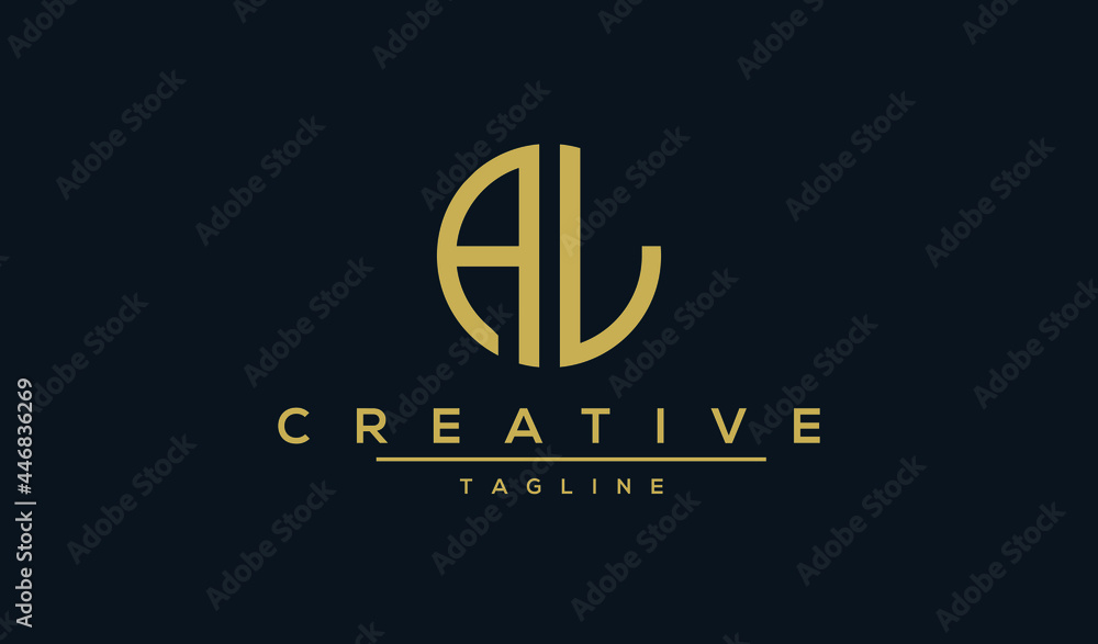 LA, AL Alphabet Letters abstract Logo monogram, Badge logo design LA, AL Alphabet Letters abstract Logo monogram, Badge logo design