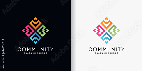 Abstract community logo design template