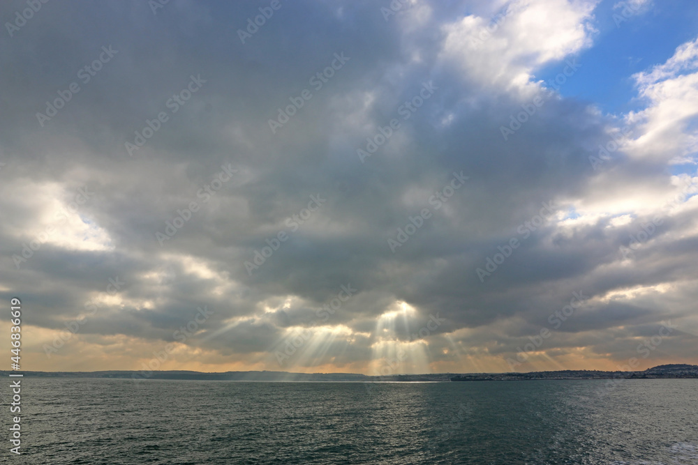 Storm clouds over Torbay, Devon	