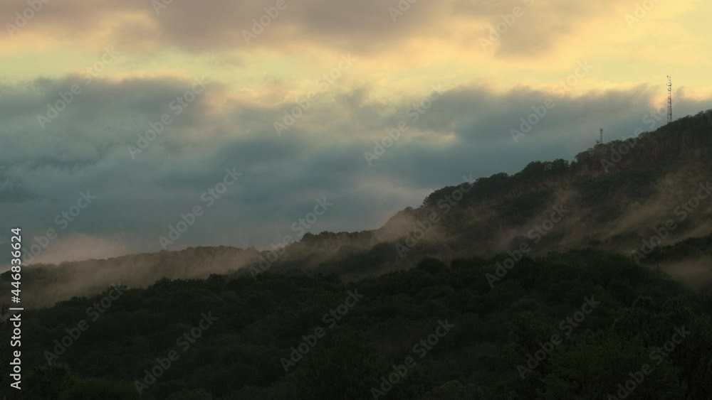 Clouds run fast in the mountains, sunset. Timelapse Clouds run fast in the mountains, sunset. Timelapse